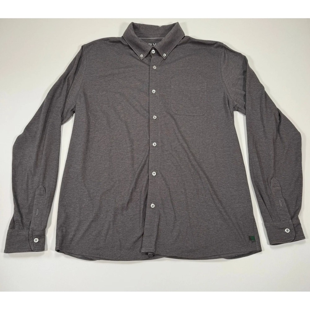 Orvis Performance Shirt Mens L Gray Button Down Outdoor Travel Pocket Woven